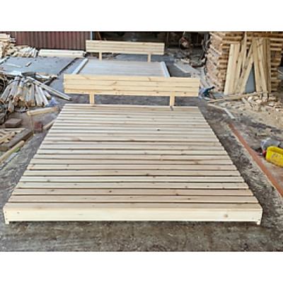 Giường ngủ gỗ CT03 Tundo màu vàng nhạt 