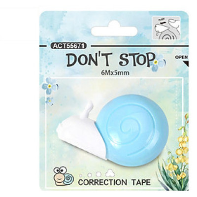 Bút xóa kéo / Băng xóa kéo hình Ốc Sên 6m*5mm ACT55601/55671