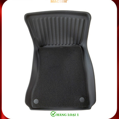 Thảm lót sàn ô tô 2 lớp cao cấp dành cho xe Mercedes S 2021+ (qd) nhãn hiệu Macsim chất liệu TPE màu đen