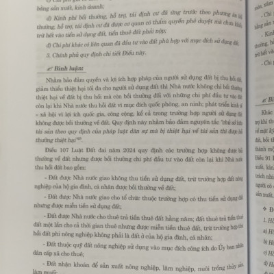 Bình luận khoa học Luật Đất đai năm 2024