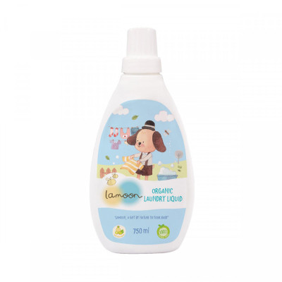 Nước giặt quần áo Organic cho bé Lamoon - Bình 750ml 