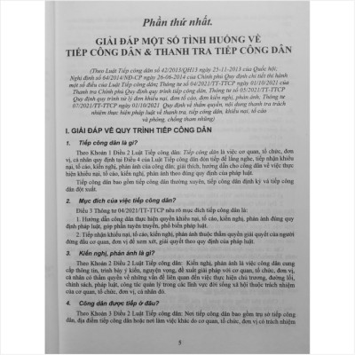 Sách Cẩm Nang Nghiệp Vụ Công Tác Thanh Tra - Giải Đáp Một Số Tình Huống Thường Gặp - Quy Tắc Ứng Xử của Cán Bộ, Công Chức, Viên Chức Trong Ngành Thanh Tra và Cán Bộ, Công Chức Làm Công Tác Tiếp Công Dân - V2095D