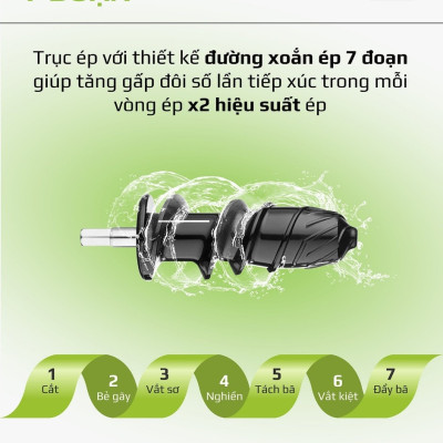 Máy Ép Hoa Quả Olivo SJ22 - Máy Ép Trục Ngang Cao Cấp - Công Suất 150W - Thương Hiệu Mỹ - Hàng Chính Hãng