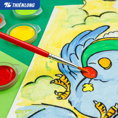 Màu nước Thiên Long 12 màu kèm khay, bút WACO-C07 