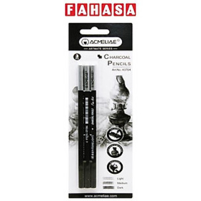 Vỉ 3 Bút Chì Than - Acmeliae 43704