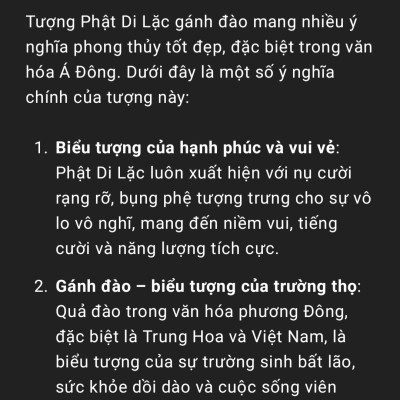 Tượng phật di lặc gánh đào bằng gỗ bách xanh thơm nức cao 45x20x20cm