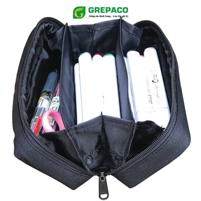 Hộp Đựng Bút Grepaco Bằng Vải Bố Canvas Tote Đẹp Nhiều Ngăn Đa Năng Dạng Túi Bóp Dụng Cụ Đồ Dùng Học Tập Học Sinh, Sinh Viên, Đồ Cá Nhân Văn Phòng Kiểu Cute Chống Xước, Chống Nước – Hàng Chính Hãng