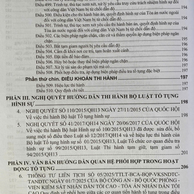  Bộ Luật Tố Tụng Hình Sự Năm 2015 ( Sửa đổi, bổ sung năm 2021, 2025) Và Các Văn Bản Hướng Dẫn Thi Hành
