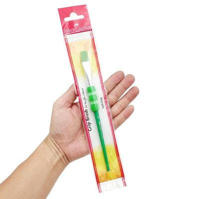 Cọ vẽ grip- green w/ pouch Faber PL131423