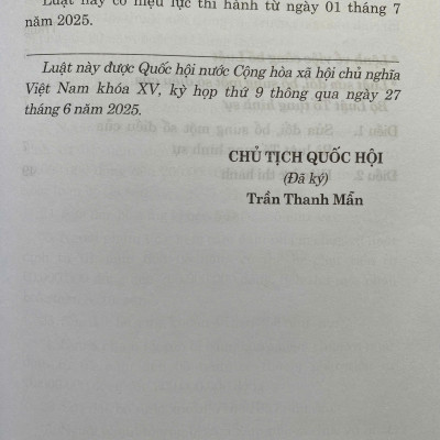 Luật Sửa Đổi, Bổ Sung Một Số Điều Của Bộ Luật Tố Tụng Hình Sự Năm 2025