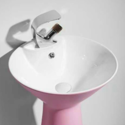 CHẬU LAVABO TRỤ TRÒN LIỀN KHỐI GROVES GRL NTT01 (43x43x87)