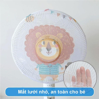 Lưới Bọc Lồng Quạt Máy An Toàn Cho Bé Mẫu Hoạt Hình Dễ Thương