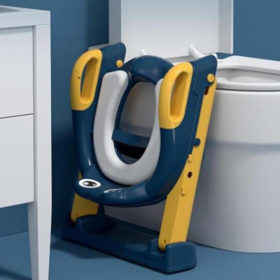 Thang Bô, Thang Đi Vệ Sinh Có Nắp Đậy Tiện Lợi Dành Cho Bé Trai Và Bé Gái - Hàng Chính Hãng 