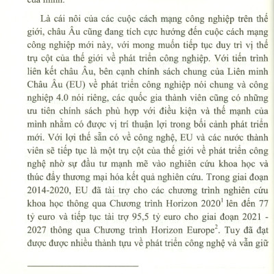 Công Nghiệp 4.0 Ở Liên Minh Châu Âu Và Một Số Nước Thành Viên (Sách chuyên khảo)