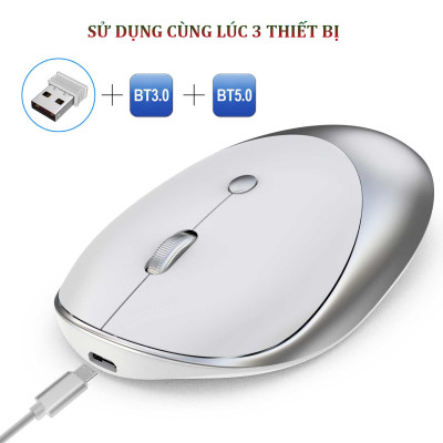 Chuột Bluetooth HXSJ T36 Ba Chế Độ Bluetooth 3.0 + 5.0 + 2.4G Chuột Không Dây Thiết Kế Không Gây Ồn 1600 DPI Quang Có Thể Sạc Lại Chuột Cho PC Máy Tính Xách Tay - Hàng chính hãng