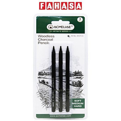 Vỉ 3 Bút Chì Than Woodless - Acmeliae WCP-03