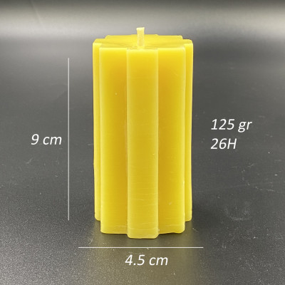 Nến Sáp Ong 26 Giờ Kèm Dĩa Gỗ Dừa 10cm : Khử Mùi Hôi Phòng Kín, Làm Sạch Không Khí, Thơm Nhẹ Mùi Mật Ong - HÀNG CHÍNH HÃNG