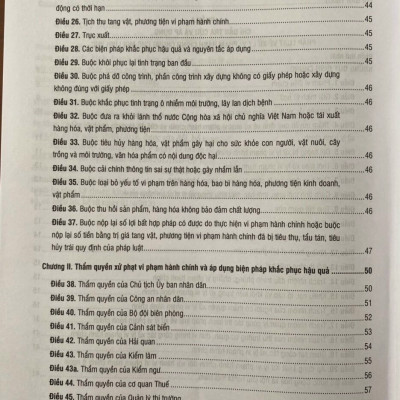 Chỉ dẫn tra cứu và áp dụng pháp luật về xử lý vi phạm hành chính  (được sửa đổi, bổ sung năm 2020) - Quyển 1 