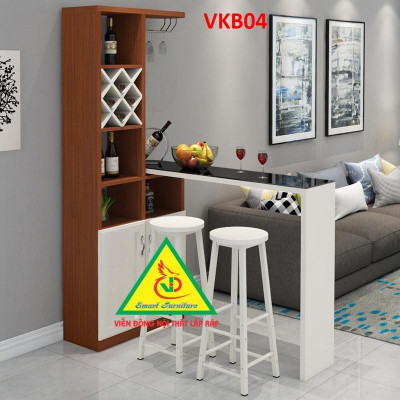 Quầy bar mini kết hợp tủ rượu VKB04 ( không kèm ghế) 