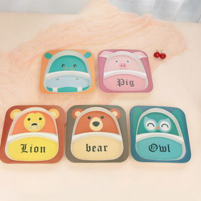 Khay ăn dặm chia 2 ngăn từ tre Bamboo kháng khuẩn cho bé D7006 (màu ngẫu nhiên)