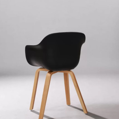 Ghế nhựa chân gỗ nhập khẩu Tundo cao cấp JNST 3048CT hàng thiết kế 55 x 49 x 82 cm