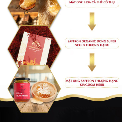 Saffron ngâm mật ong Kingdom Herb chính hãng thượng hạng hộp 311g
