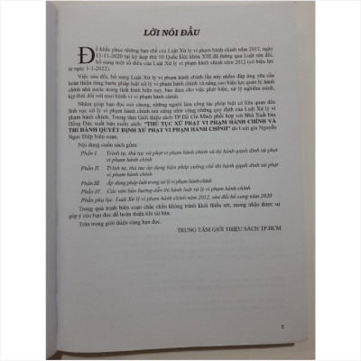 Sách Thủ Tục Xử Phạt Vi Phạm Hành Chính Và Thi Hành Quyết Định Xử Phạt Vi Phạm Hành Chính - V2101P