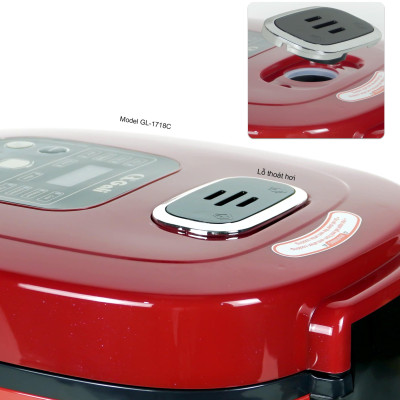 Nồi Cơm Điện Gali GL-1718C. Dung tích 1,8L đa chức năng nấu như nấu Lẩu, Chè, Soup,... Hàng chính hãng, bảo hành 24 tháng