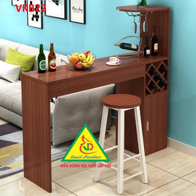 Quầy bar mini kết hợp tủ rượu VKB22 ( không kèm ghế) - Nội thất lắp ráp Viendong Adv