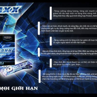 DMAXX thức uống bổ sung vitamin năng lượng có đường DAMODE 11 gói dùng thử màu xanh