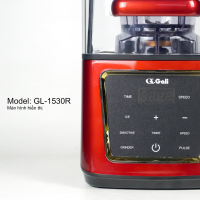 Máy Sinh Tố Công Nghiệp Gali GL-1530R DUng tích 4 Lít. Thiết kế chống ồn. Motor được quấn bằng đồng, Cối bằng nhựa PC siêu bền, Dao bằng thép không gỉ. Hàng chính hãng bảo hành 24 tháng