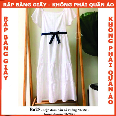 Rập giấy may đầm bầu BA25- bản vẽ