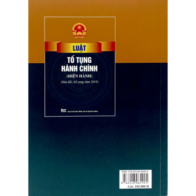 Sách - Luật Tố Tụng Hành Chính (Hiện Hành) (Sửa Đổi, Bổ Sung Năm 2019)