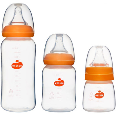 Combo 3 Bình Sữa Wesser PP 60ml, 140ml và 250ml (Giao màu ngẫu nhiên)