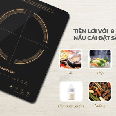 Bếp Từ Đơn Sunhouse SHD6803 (2000W) - Kèm Nồi Lẩu - Hàng Chính Hãng
