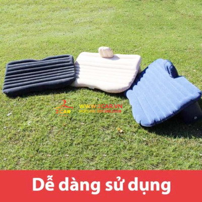 Đệm hơi ô tô, nêm hơi cho xe ô tô cao cấp, loại dày dặn, Tặng kèm bơm điện 2 gối và miếng vá dự phòng