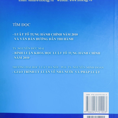Tập bài giảng Luật tố tụng hành chính Việt Nam (xuất bản 2013)