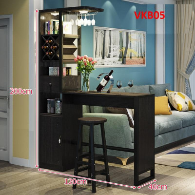 Quầy bar mini kết hợp tủ rượu VKB05 ( không kèm ghế) - Nội thất lắp ráp Viendong Adv