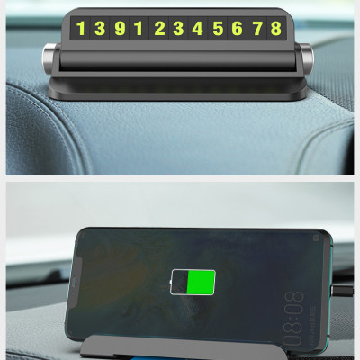 Bảng số điện thoại gắn táp lô ô tô kiêm giá để điện thoại 