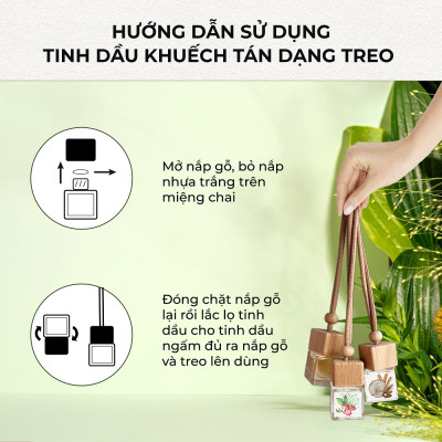 Aroma Lemongrass & Lily – Tinh dầu treo khuếch tán thiên nhiên Pháp 10ml