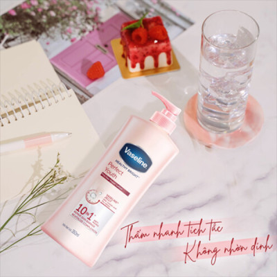 Combo 2 Sữa dưỡng thể với thành phần ngừa lão hóa dưỡng sáng VASELINE Healthy Bright Perfect Youth 350ML/chai
