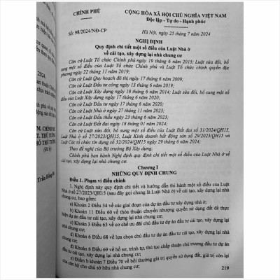 Sách Luật Nhà Ở và Các Văn Bản Quy Định Chi Tiết Thi Hành - V2469T