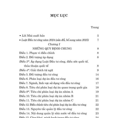 Luât Đầu tư công năm 2024 ( sửa đổi, bổ sung năm 2025)