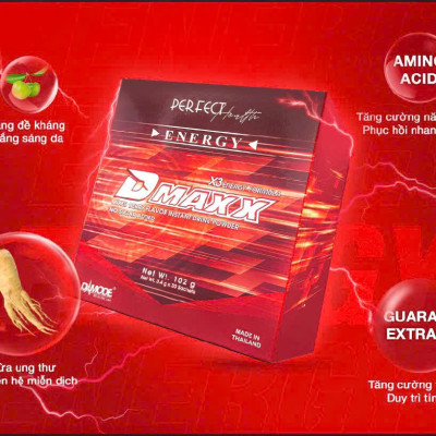 DMAXX thức uống bổ sung vitamin năng lượng không đường DAMODE 76 gói màu đỏ mỗi gói 2,2gr