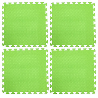 Bộ 4 tấm Thảm xốp trải sàn cho bé ECOBABY, thảm xốp eva đạt tiệu chuẩn Mỹ và Châu Âu - kích thước 1 tấm 60x60cm, độ dày 1cm - màu xanh chuối