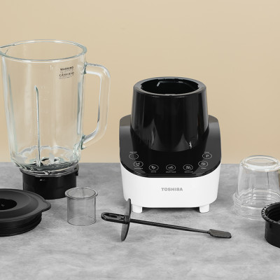 Máy xay sinh tố Toshiba BL-70GS1PV 1.5 lít - Điều khiển cảm ứng - Cối thủy tinh - Dao 6 lưỡi, 3 lớp bằng thép không gỉ - Công suất 700W - Hàng chính hãng - Bảo hành 12 tháng chất lượng Nhật Bản