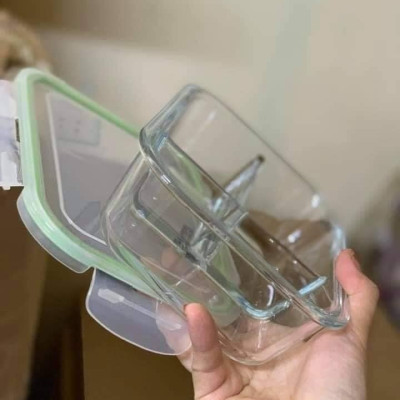HỘP THỦY TINH ĐỰNG THỰC PHẨM 3 NGĂN 1000 ML - HÀNG CHÍNH HÃNG