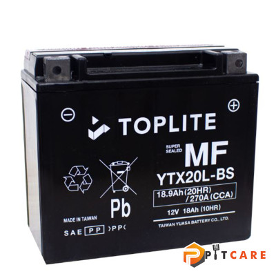 Bình Ắc Quy Toplite YTX20L-BS 12V 18.9Ah Cho Harley 1803 Honda Goldwing Chính Hãng Bảo Hành 6 Tháng