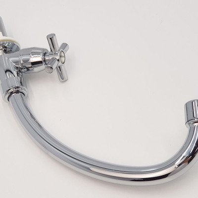 Vòi rửa chén lạnh nhựa ABS mạ Chrome Eurolife EL-VCN03 (Trắng bạc)