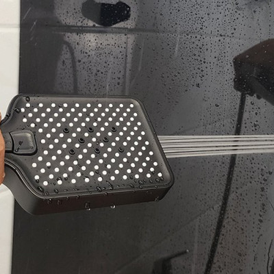 Bộ tay dây sen 4 chức năng chảy, nhựa ABS mạ đen Eurolife EL-126SH-D